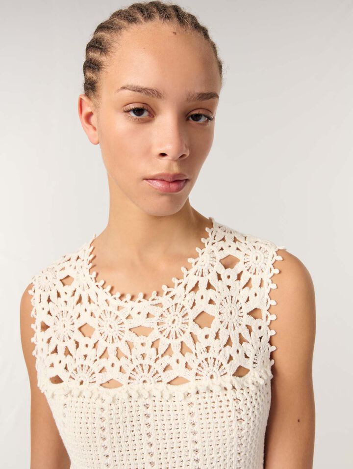 Robe courte en crochet