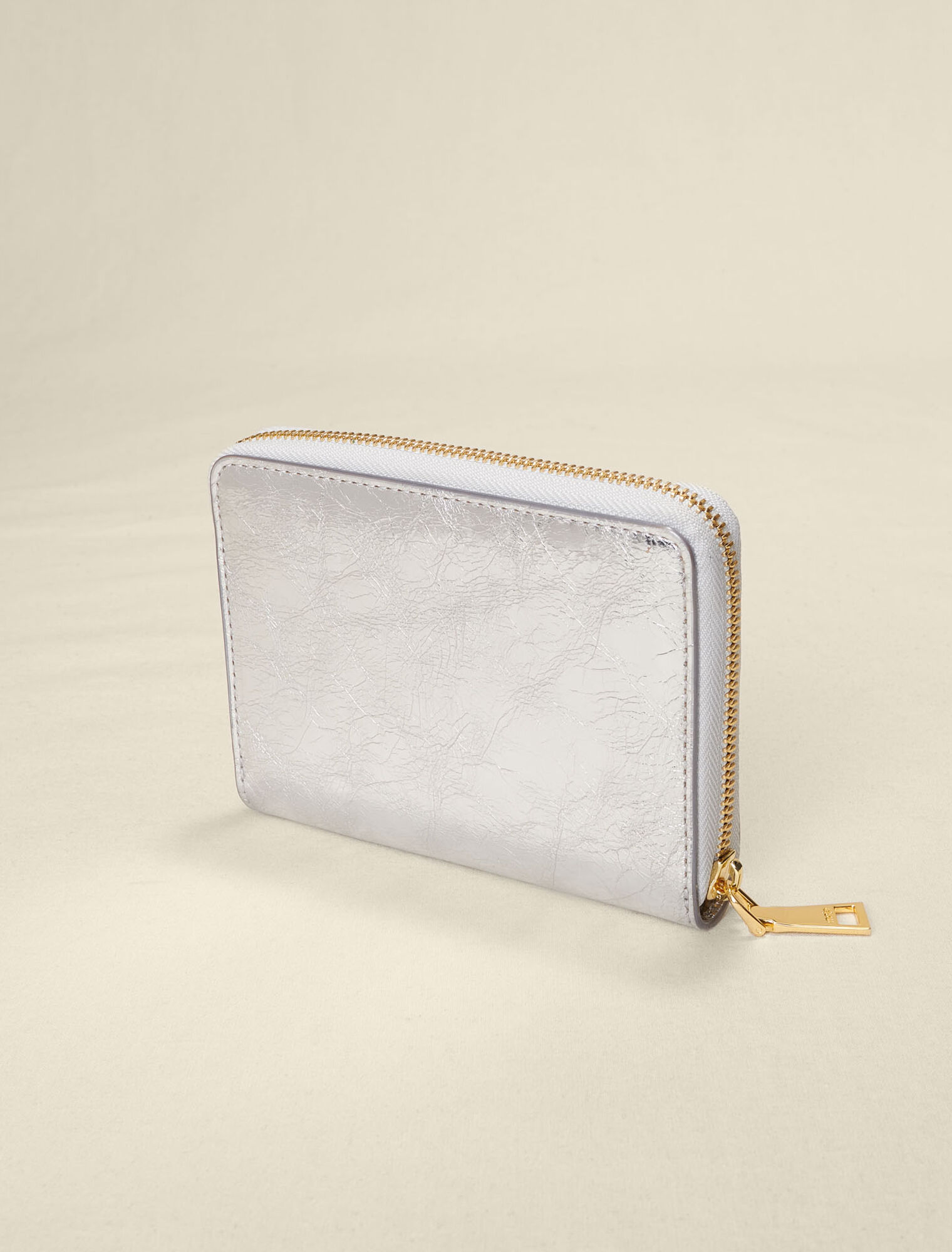 Metallic leather wallet