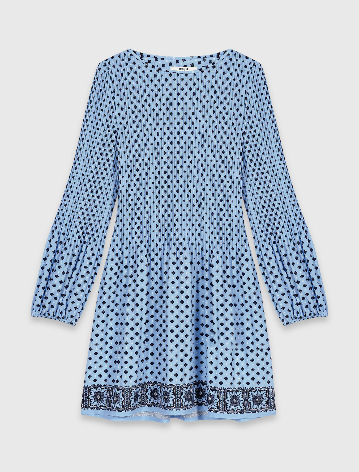 Robe pliss&eacute;e imprim&eacute;e