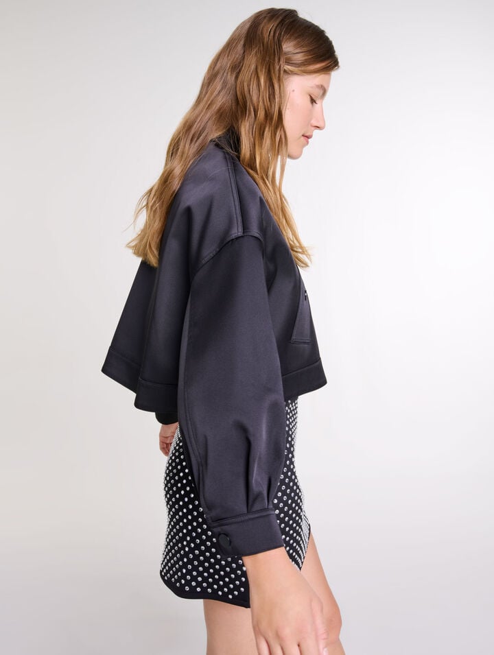 Jupe courte à strass