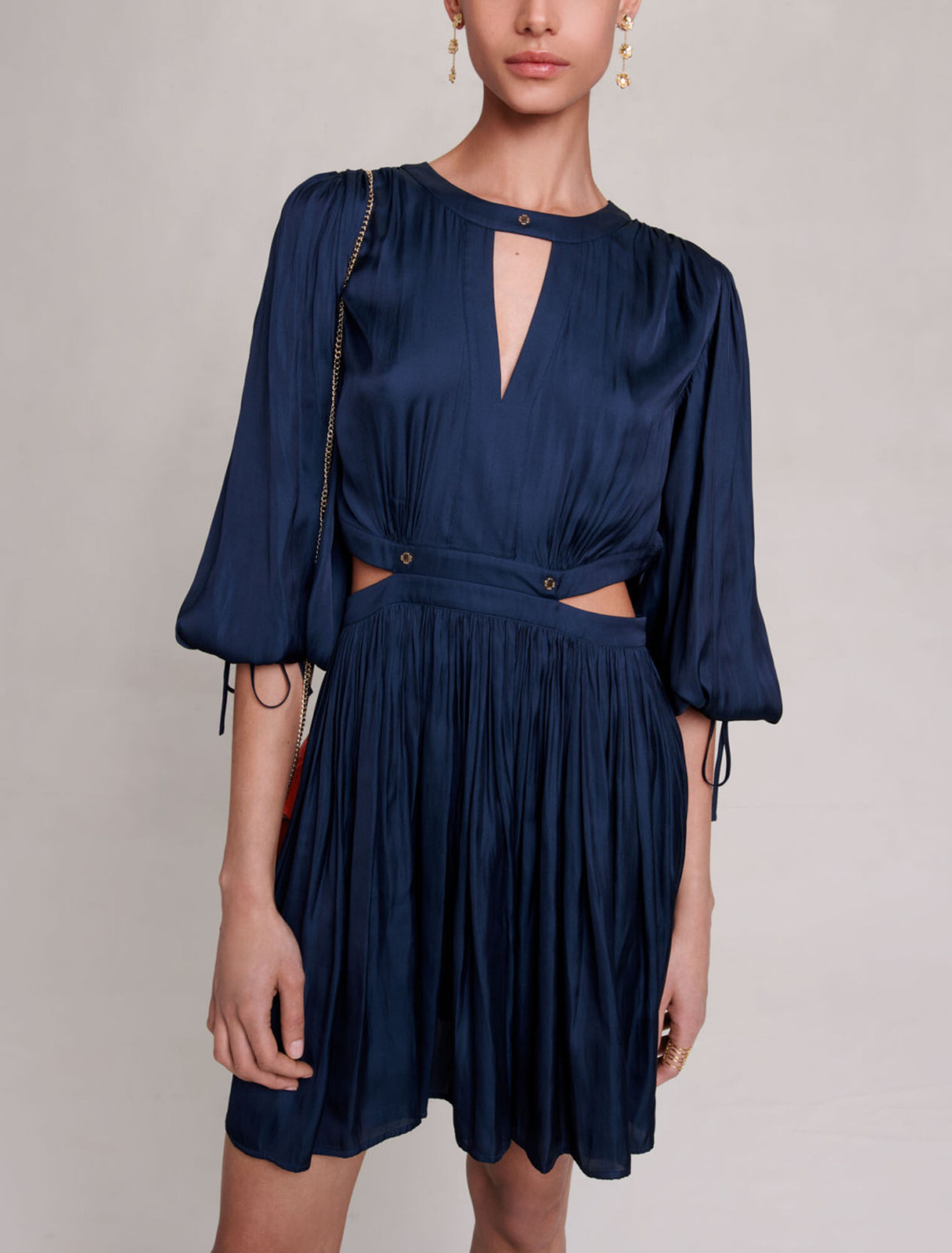 Short satin dress