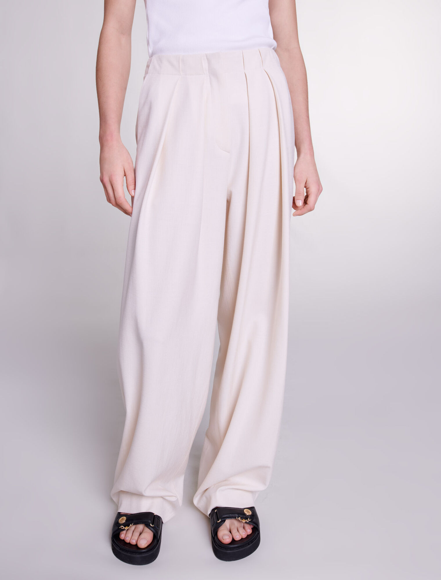 Pantalon de tailleur large
