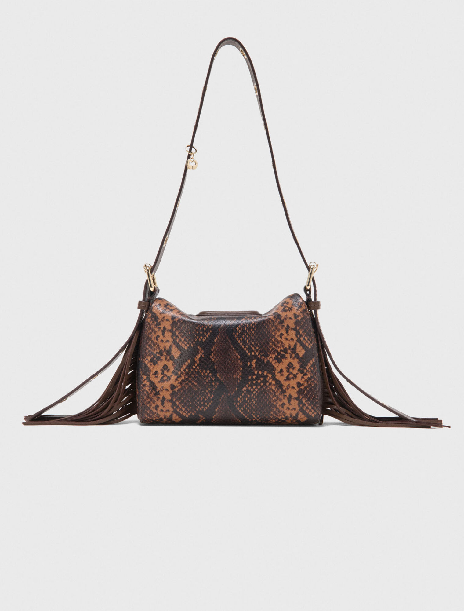 Python-embossed Miss M mini bag