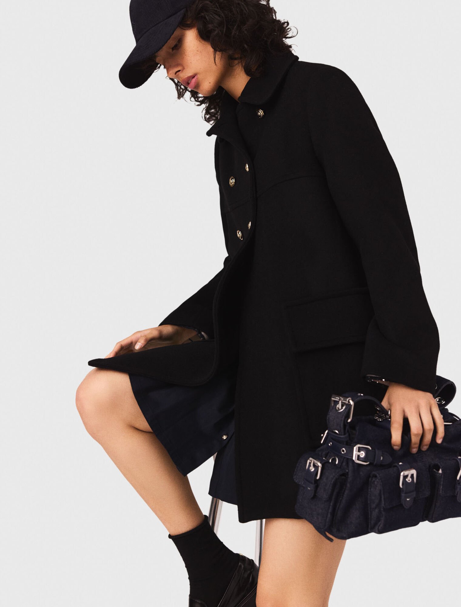 Manteau en laine mélangée