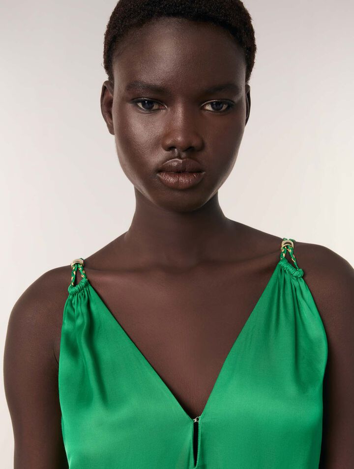 Satin-look maxi dress