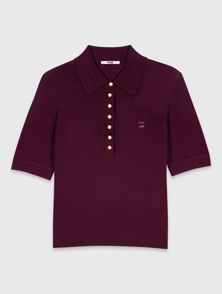 Polo collar sweater