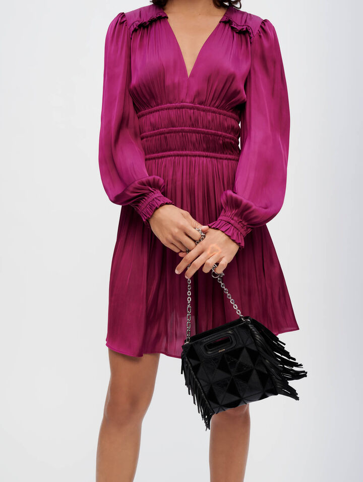 Sac M mini patché en cuir