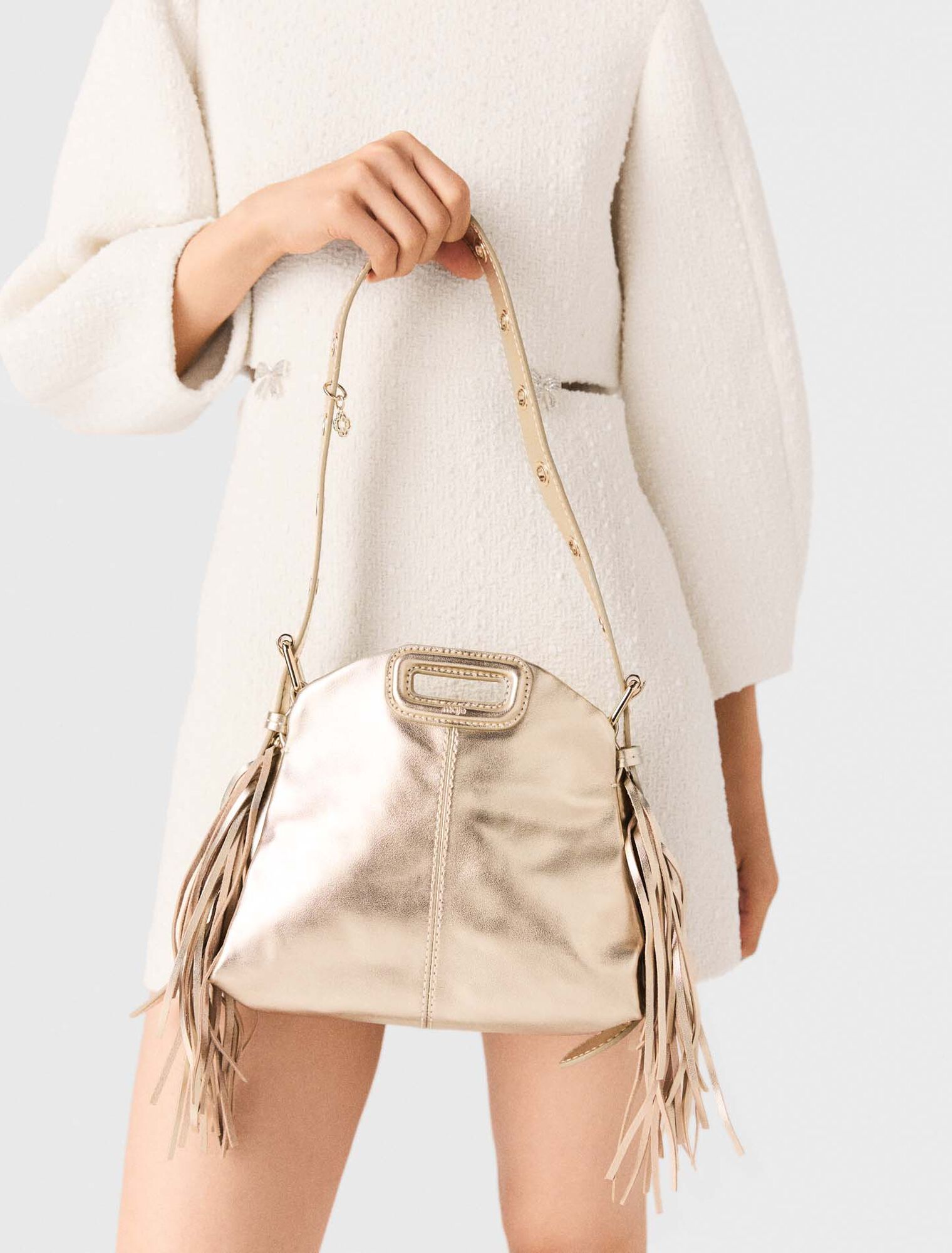 Sac Miss M mini en cuir m&eacute;tal