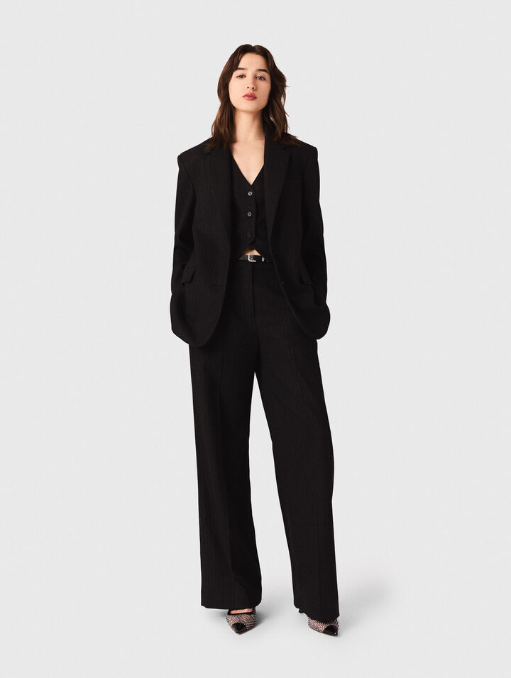 Veste de tailleur à strass
