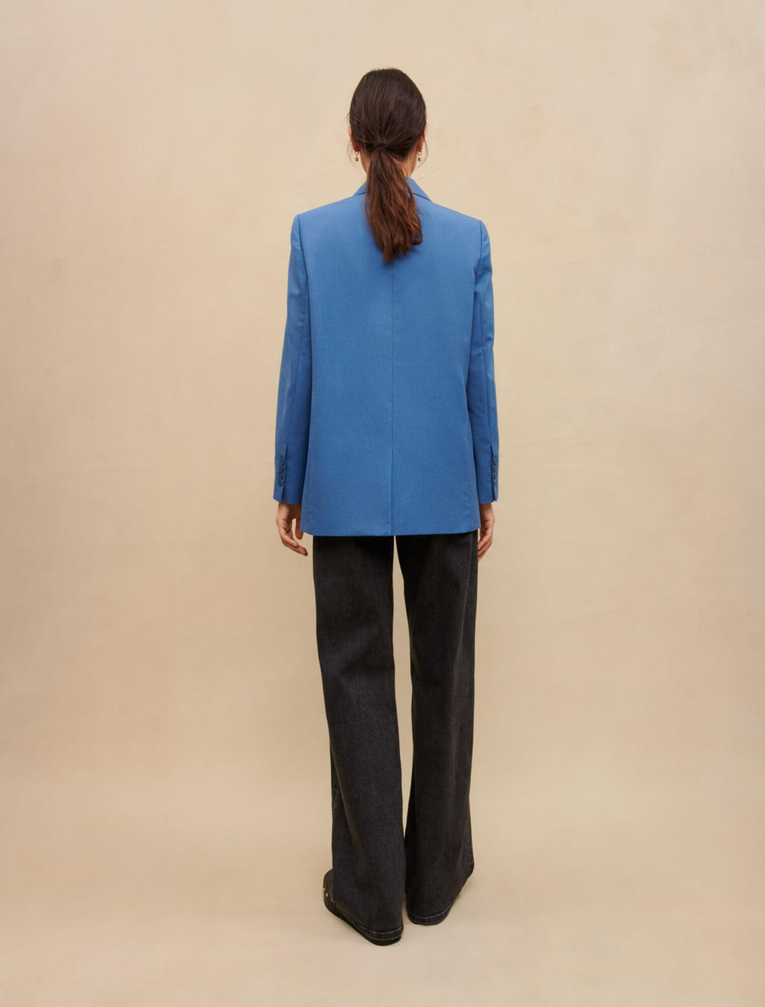 Veste de tailleur droite bleue