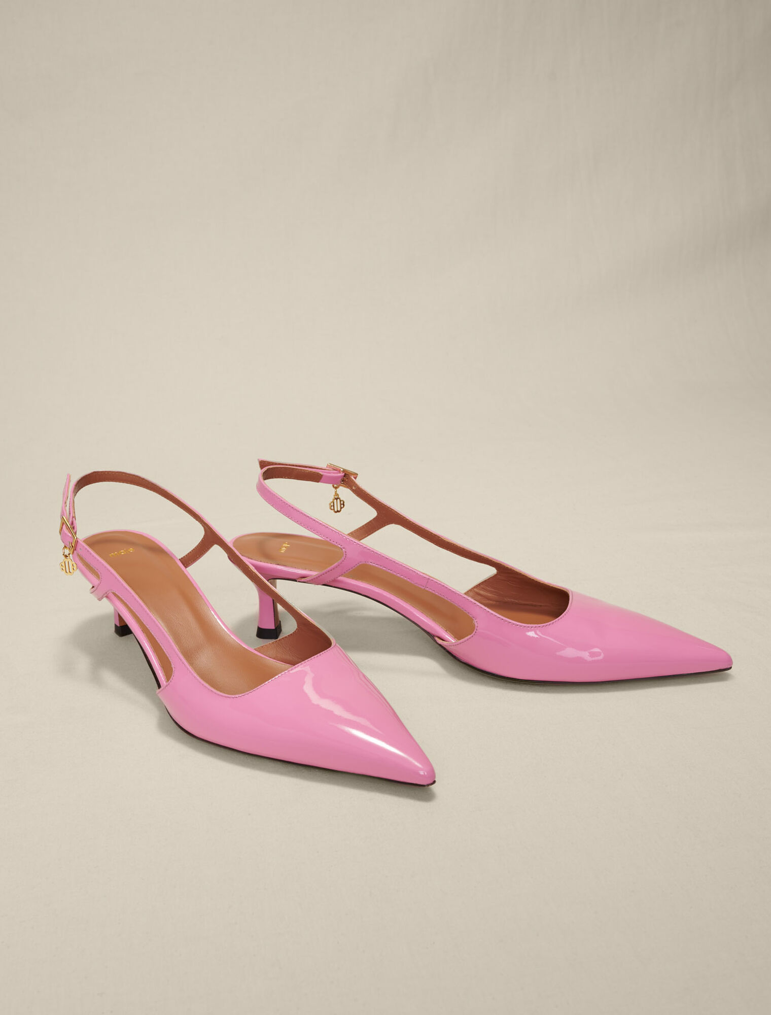 Lacquered pink heels