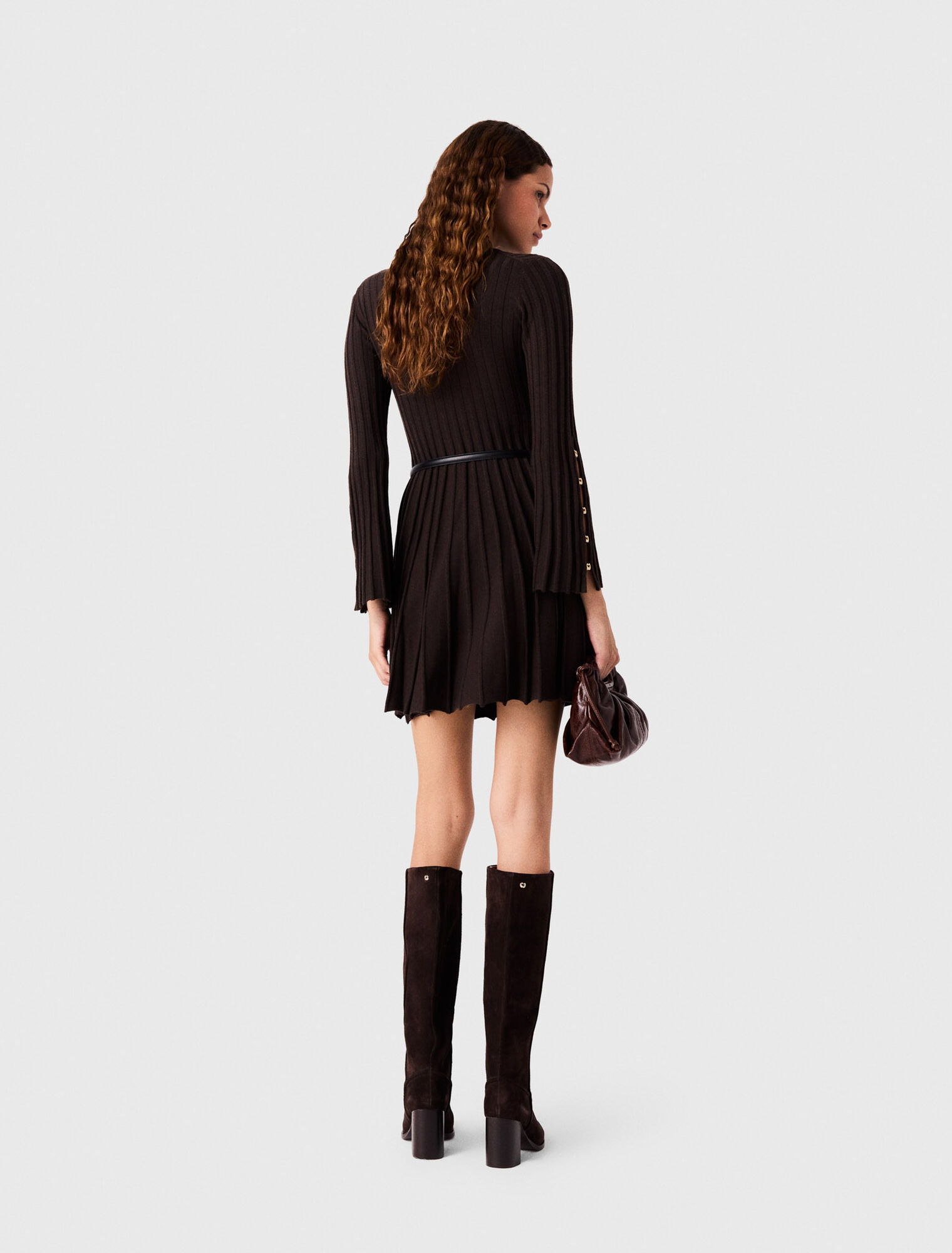 High-neck short skater dress