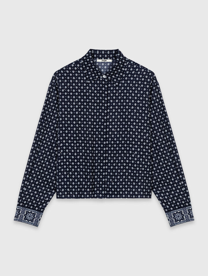 Patterned rhinestone shirt