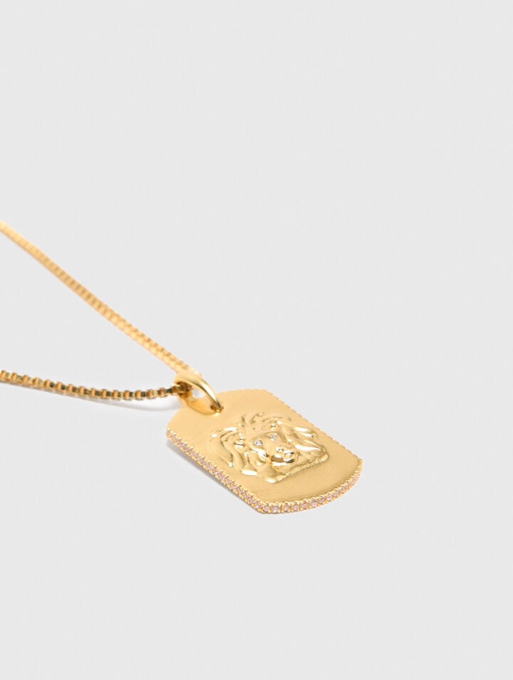 Collier plaque signe du zodiaque