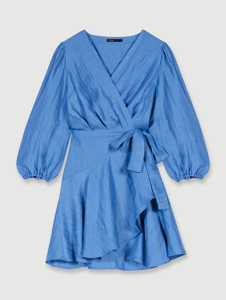 Robe portefeuille en lin