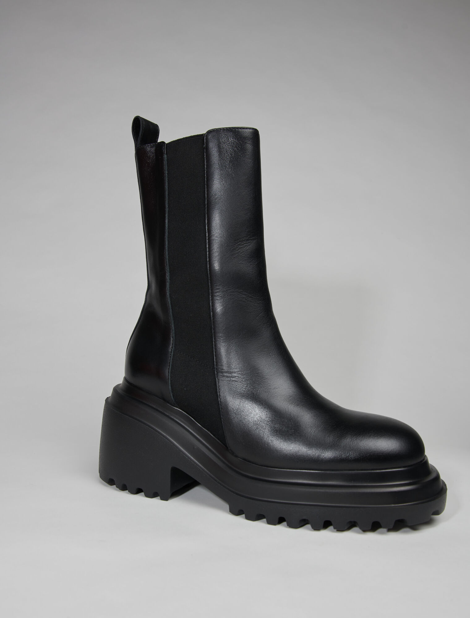 Leather ankle boots