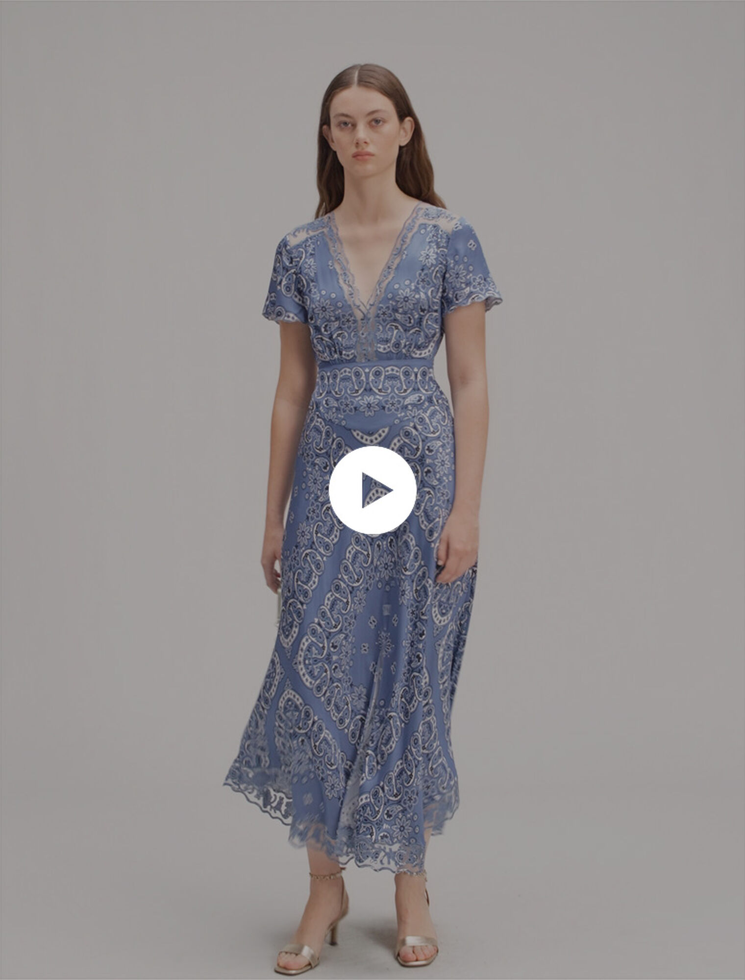 Robe longue fluide imprimée