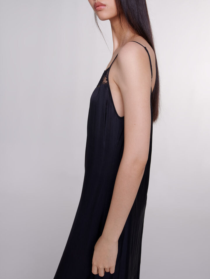 Long satin dress