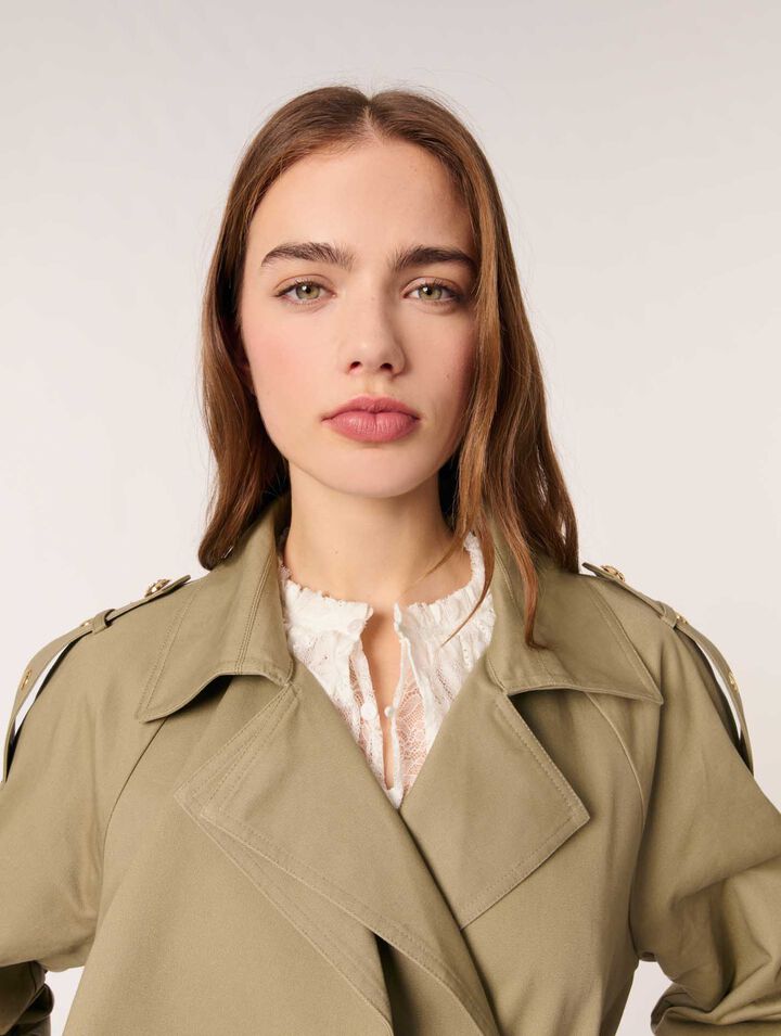 Studded trench coat