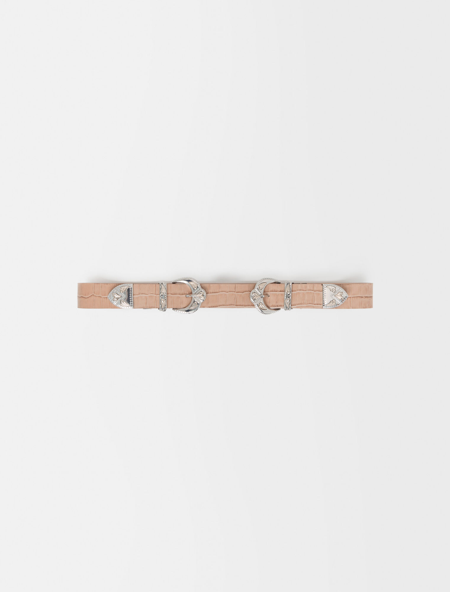 Western double buckle belt