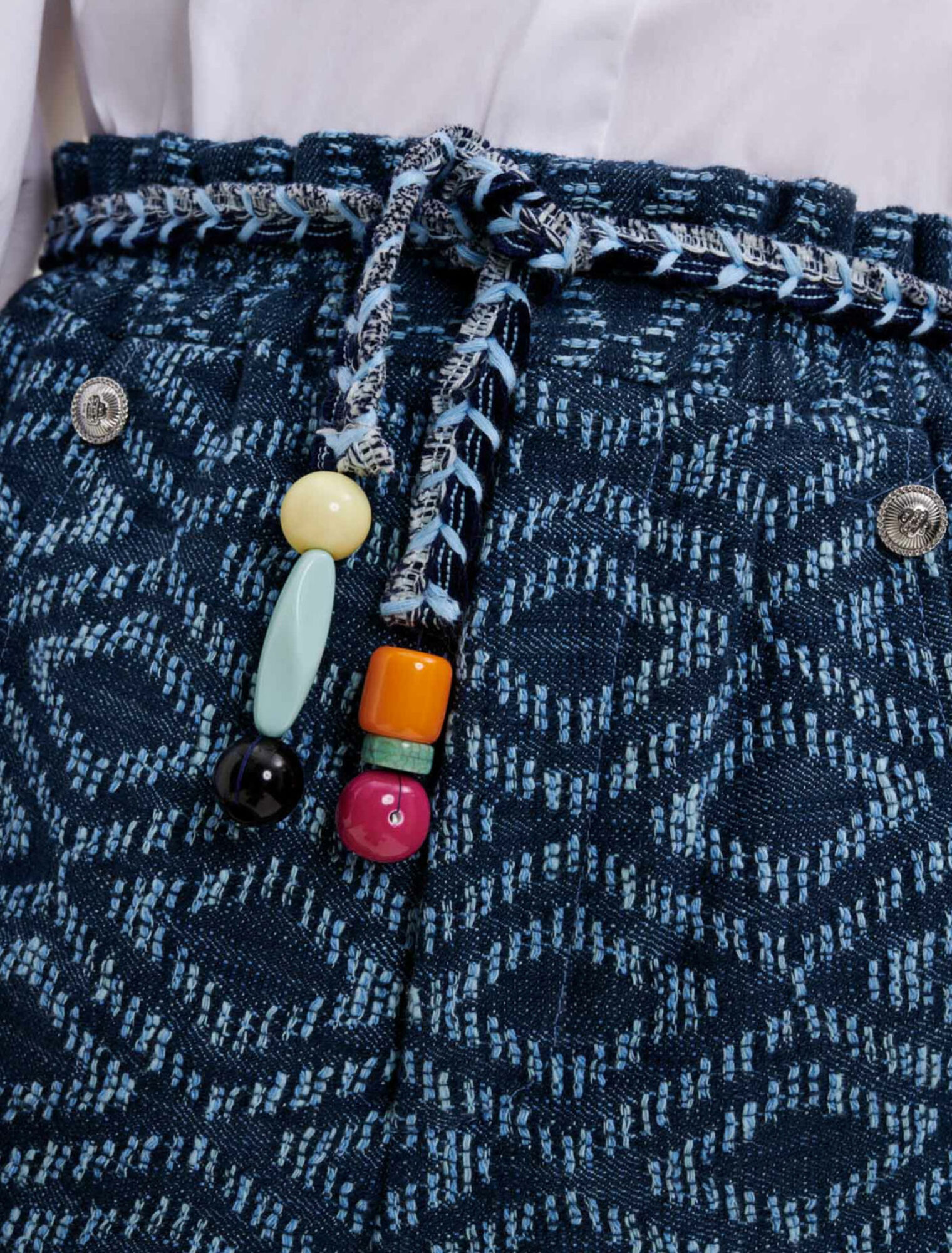 Short en jacquard effet denim