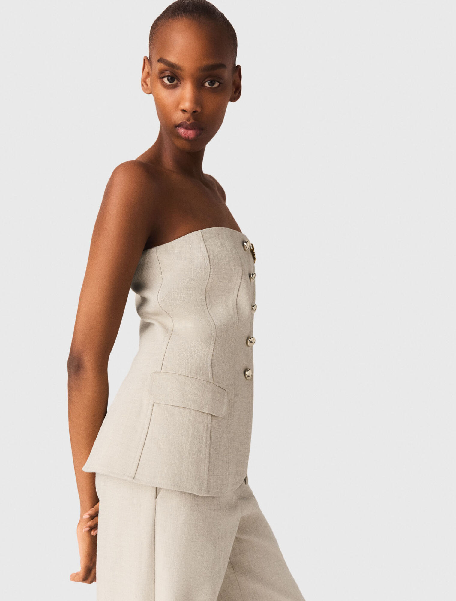 Tailored bustier top