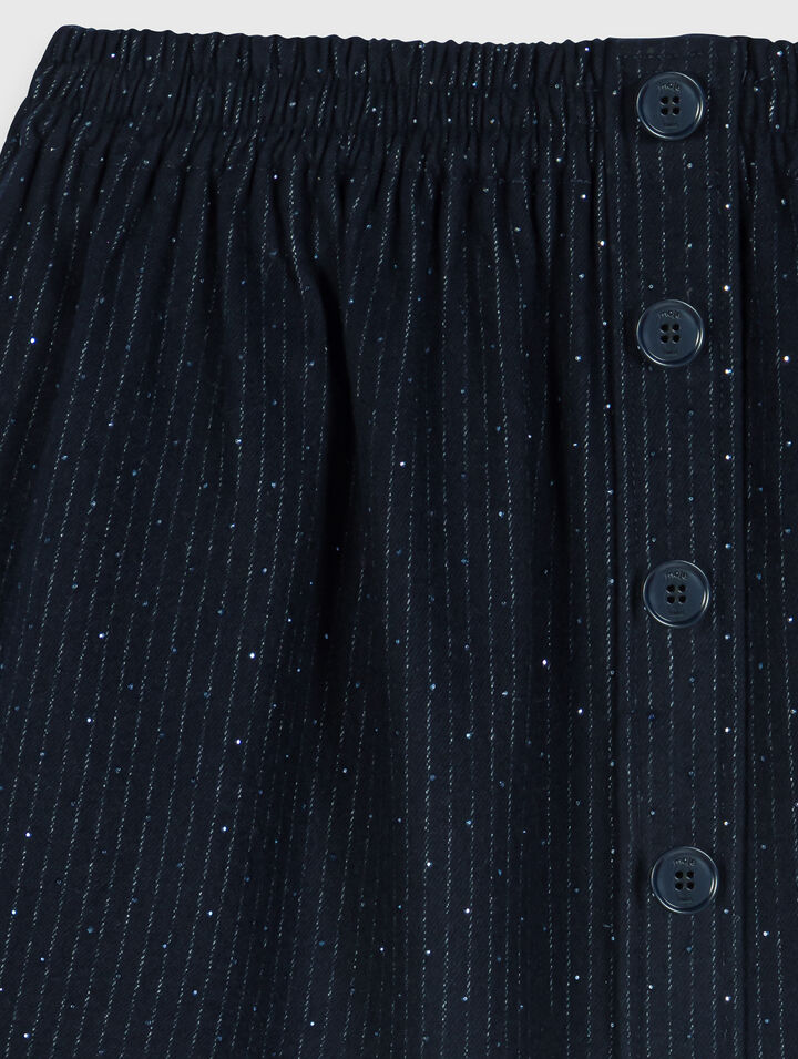 Short tailored rhinestone skirt