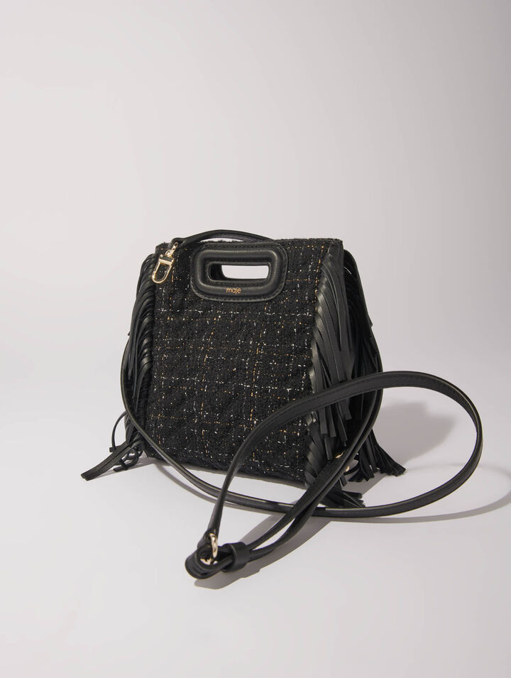 Sac M mini en tweed matelassé