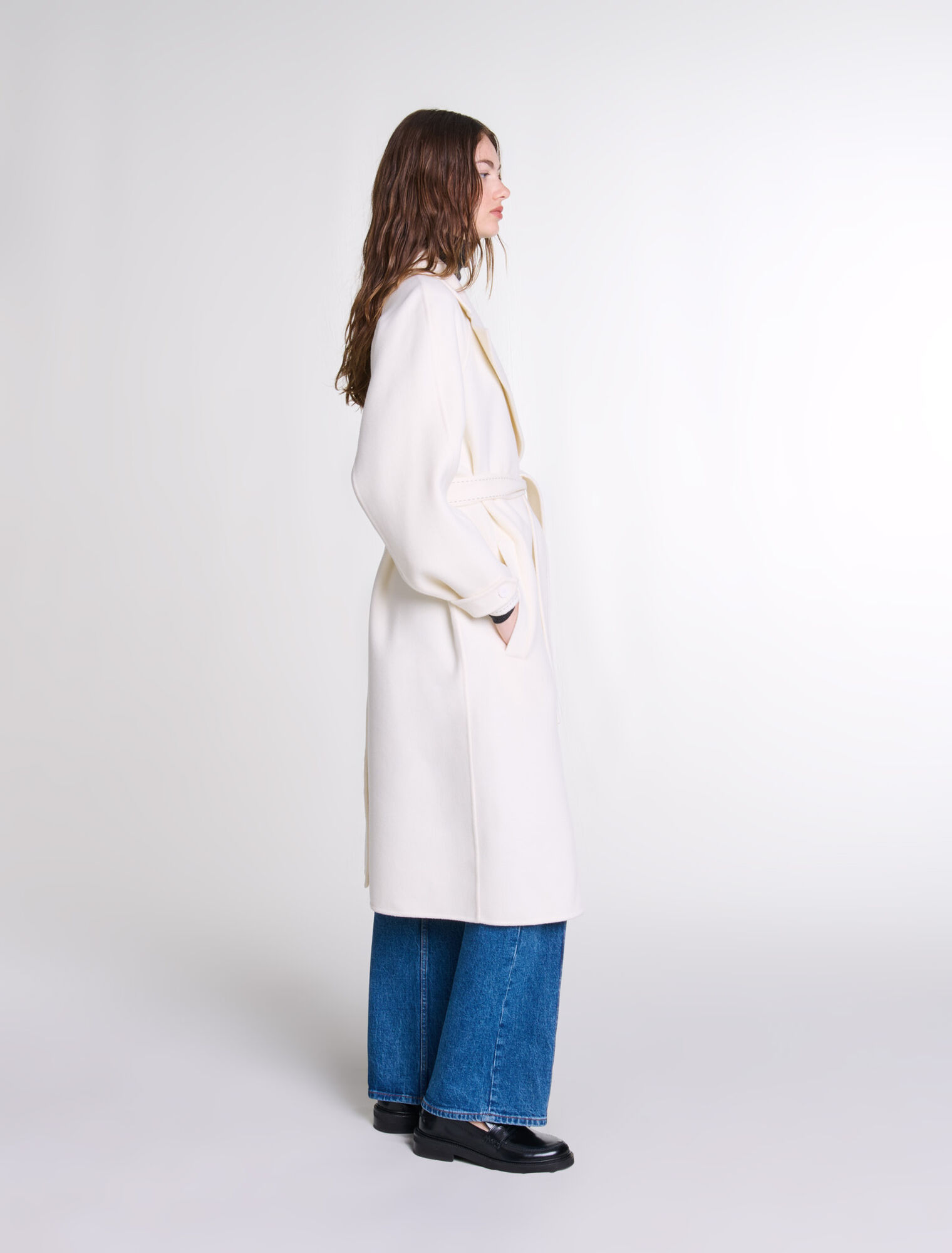 Manteau mi-long double face