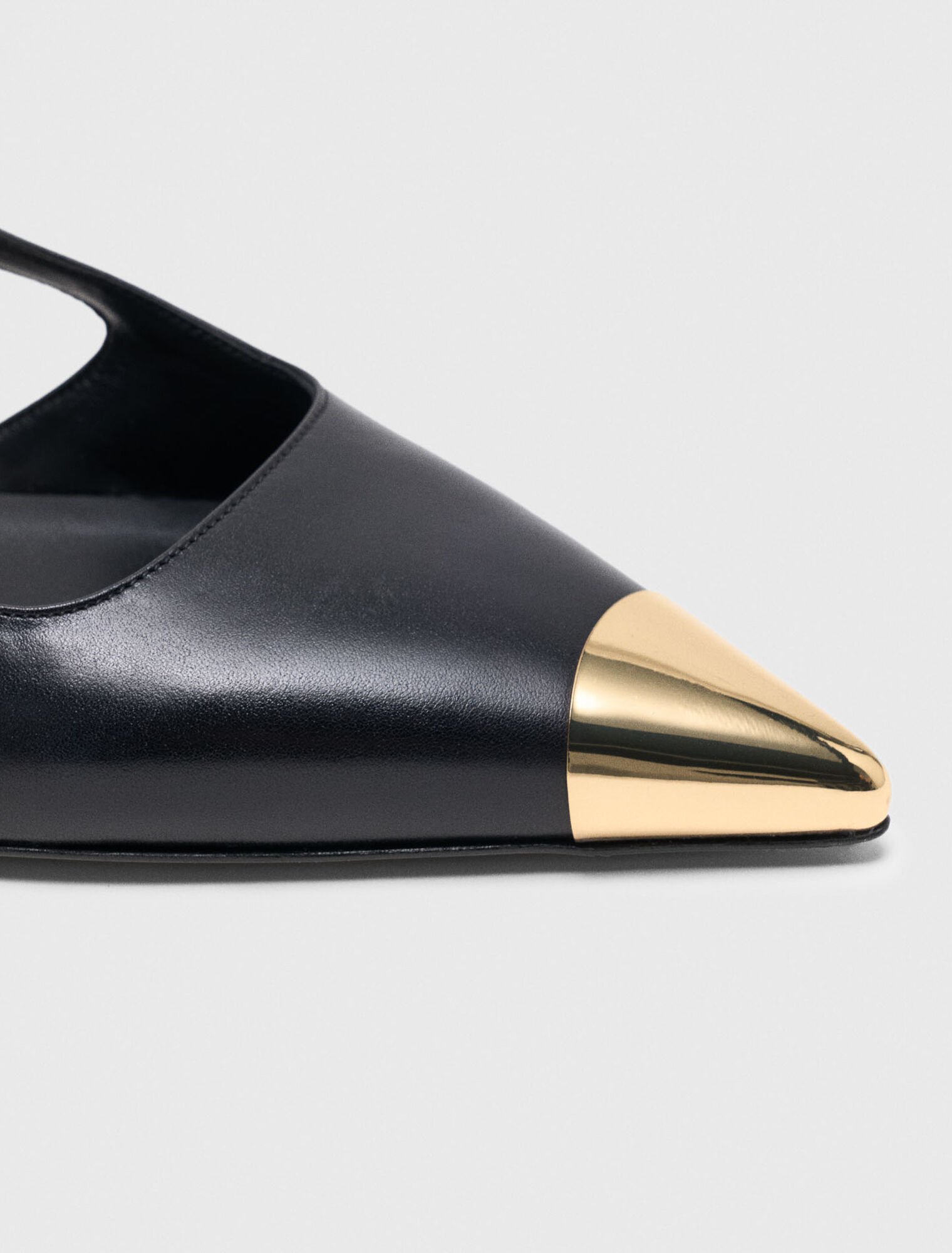 Escarpins slingback en cuir lisse