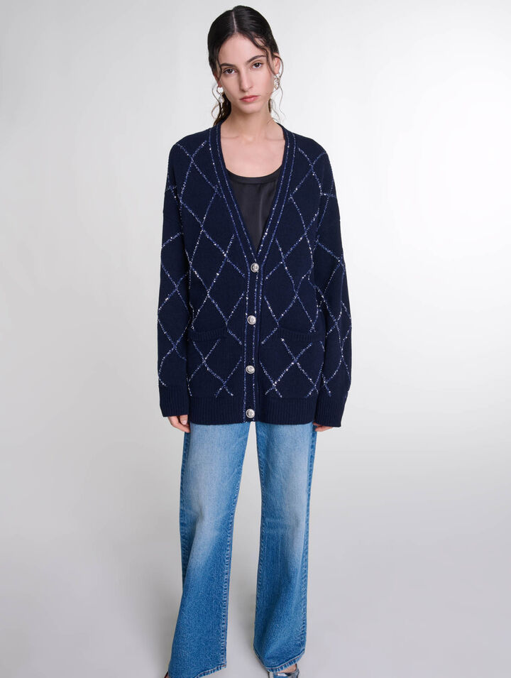Cardigan long en laine
