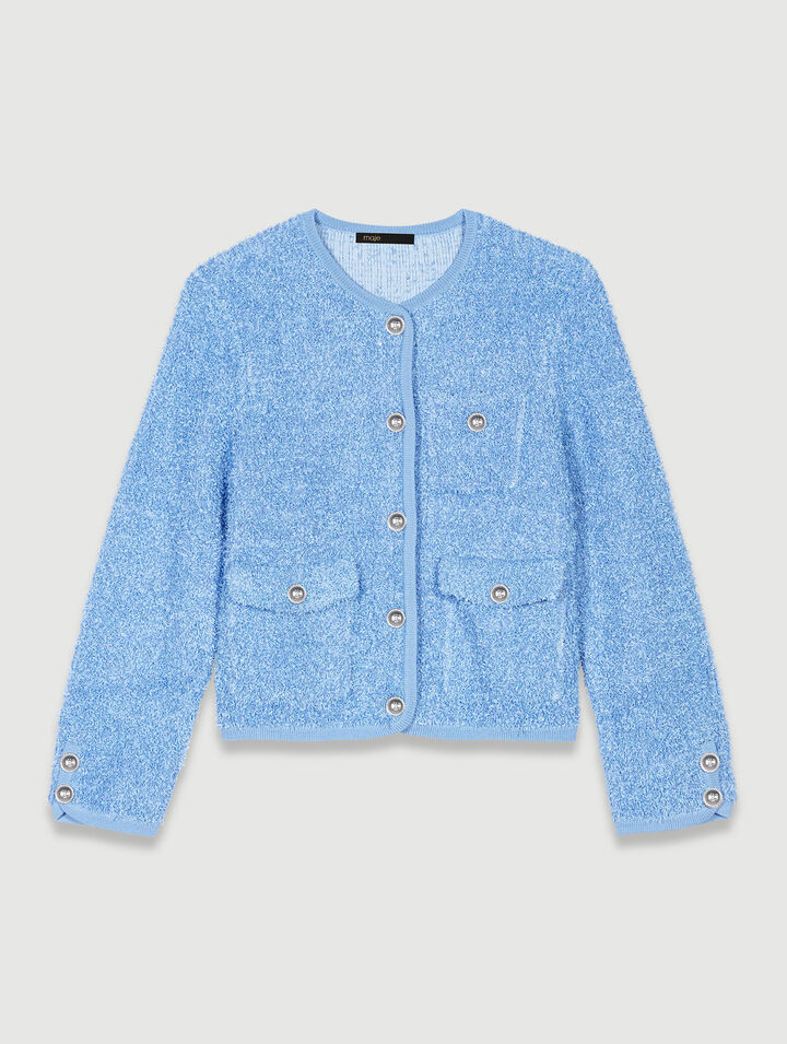 Cardigan en maille et sequins