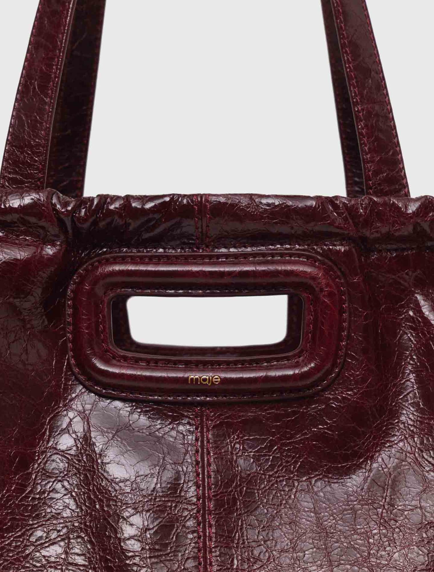 Sac M Tote en cuir craquel&eacute;