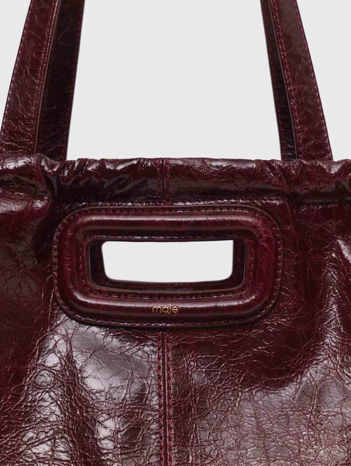 Sac M Tote en cuir craquel&eacute;