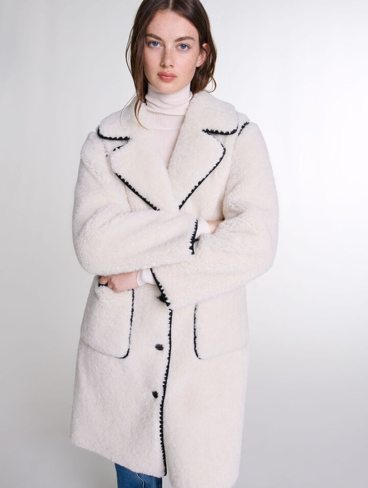 Manteau mi-long molletoné