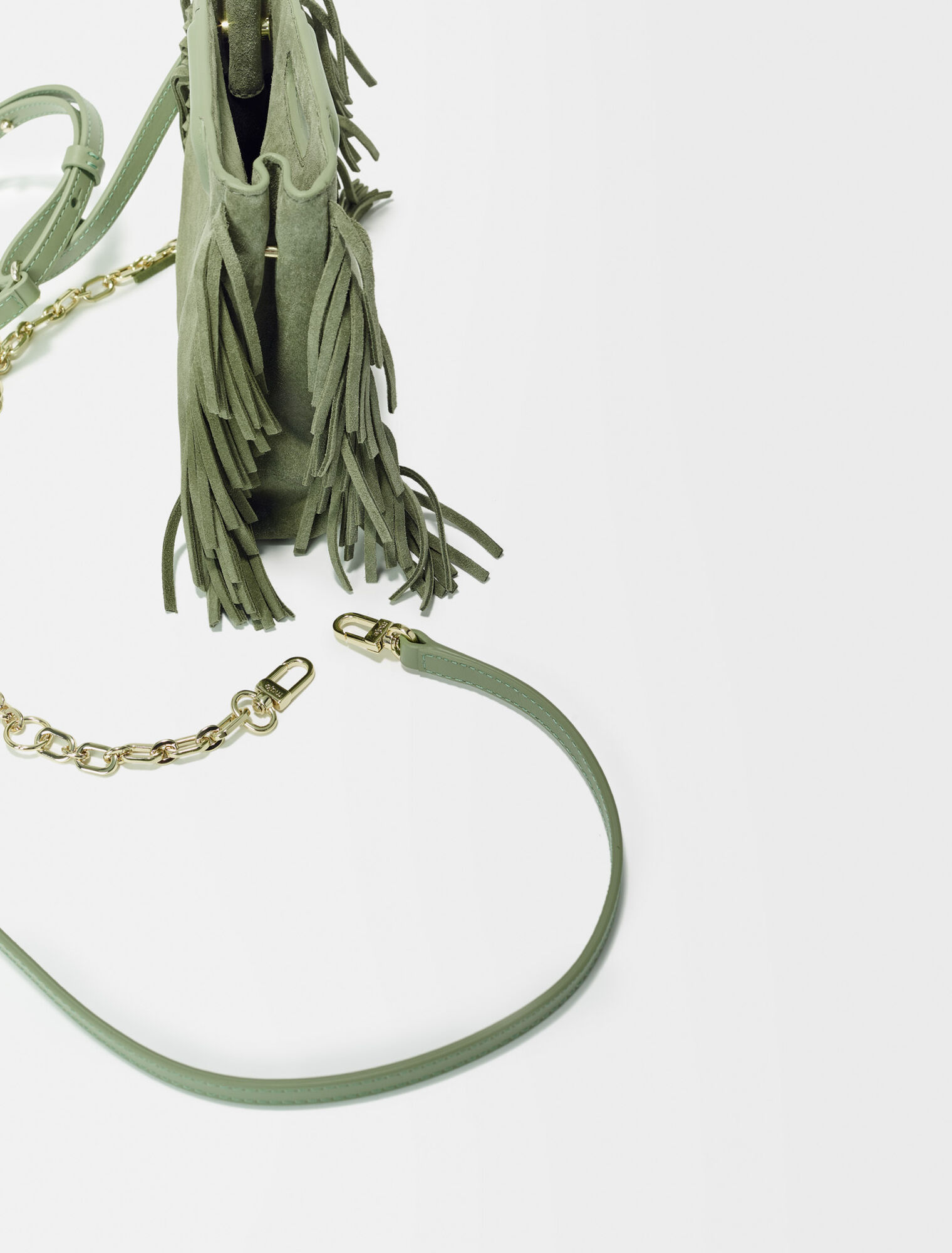 Sac M mini en cuir suède