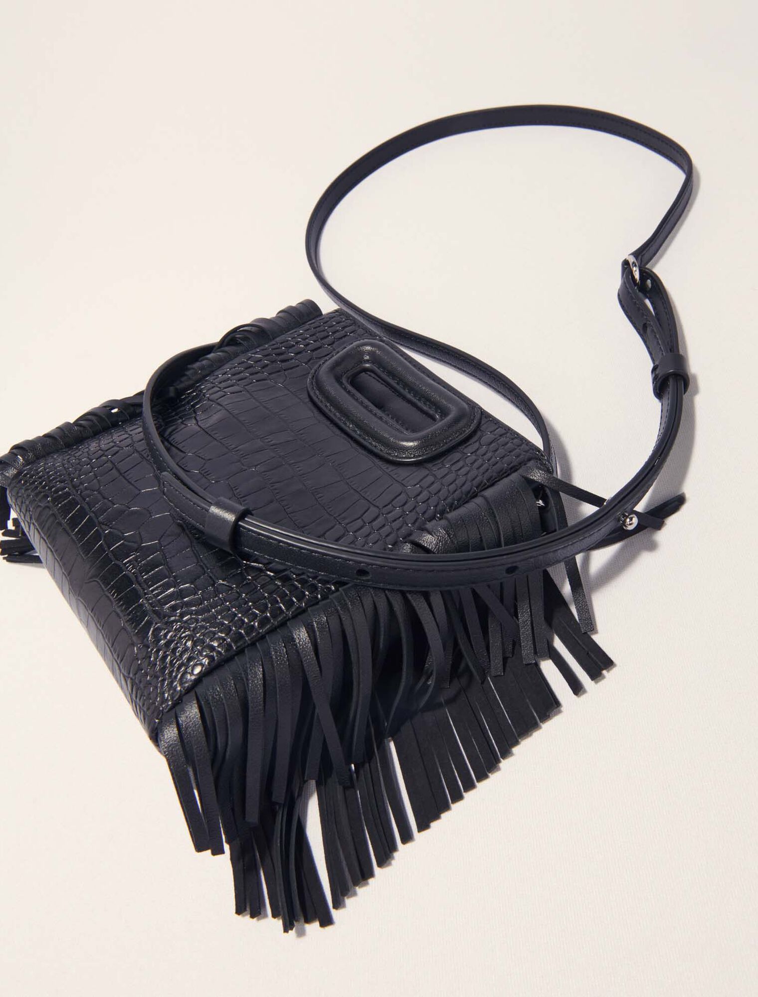 Sac M Mini en cuir effet croco