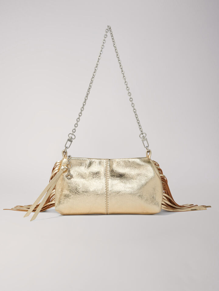 Metallic leather Miss M clutch bag