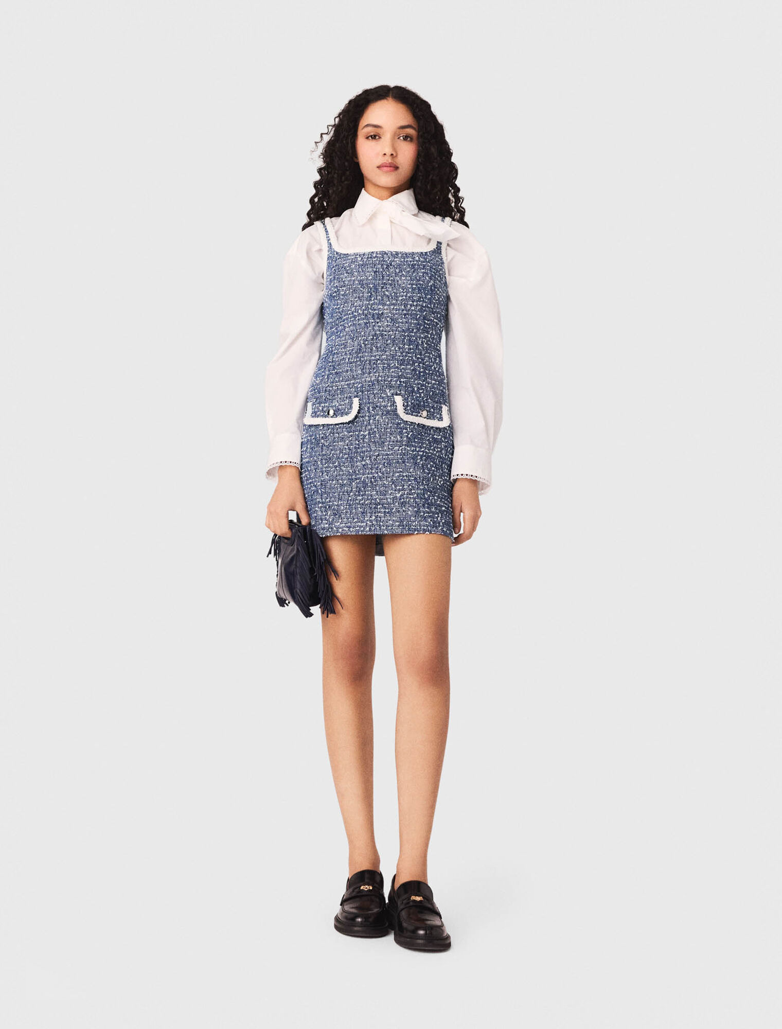 Robe courte en tweed