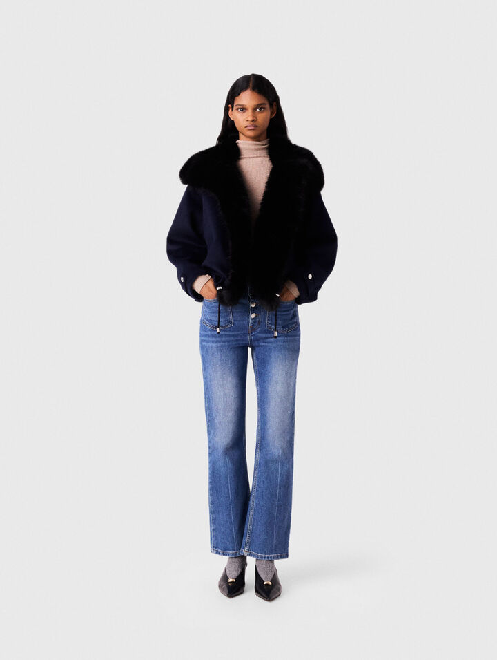 Jean denim &agrave; poches