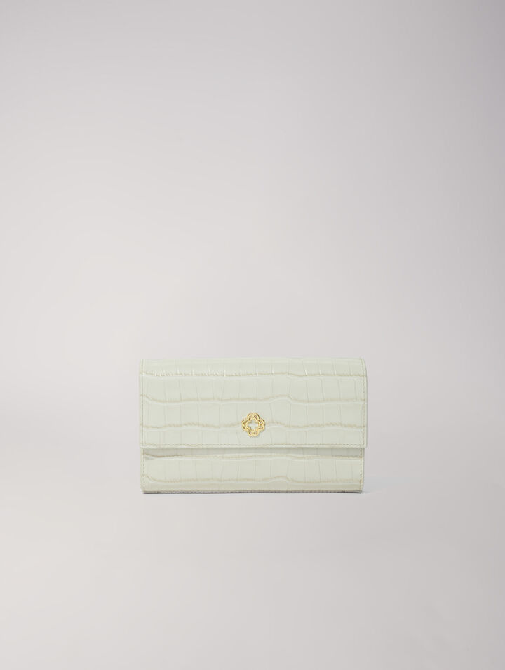 Sac en cuir embossé croco