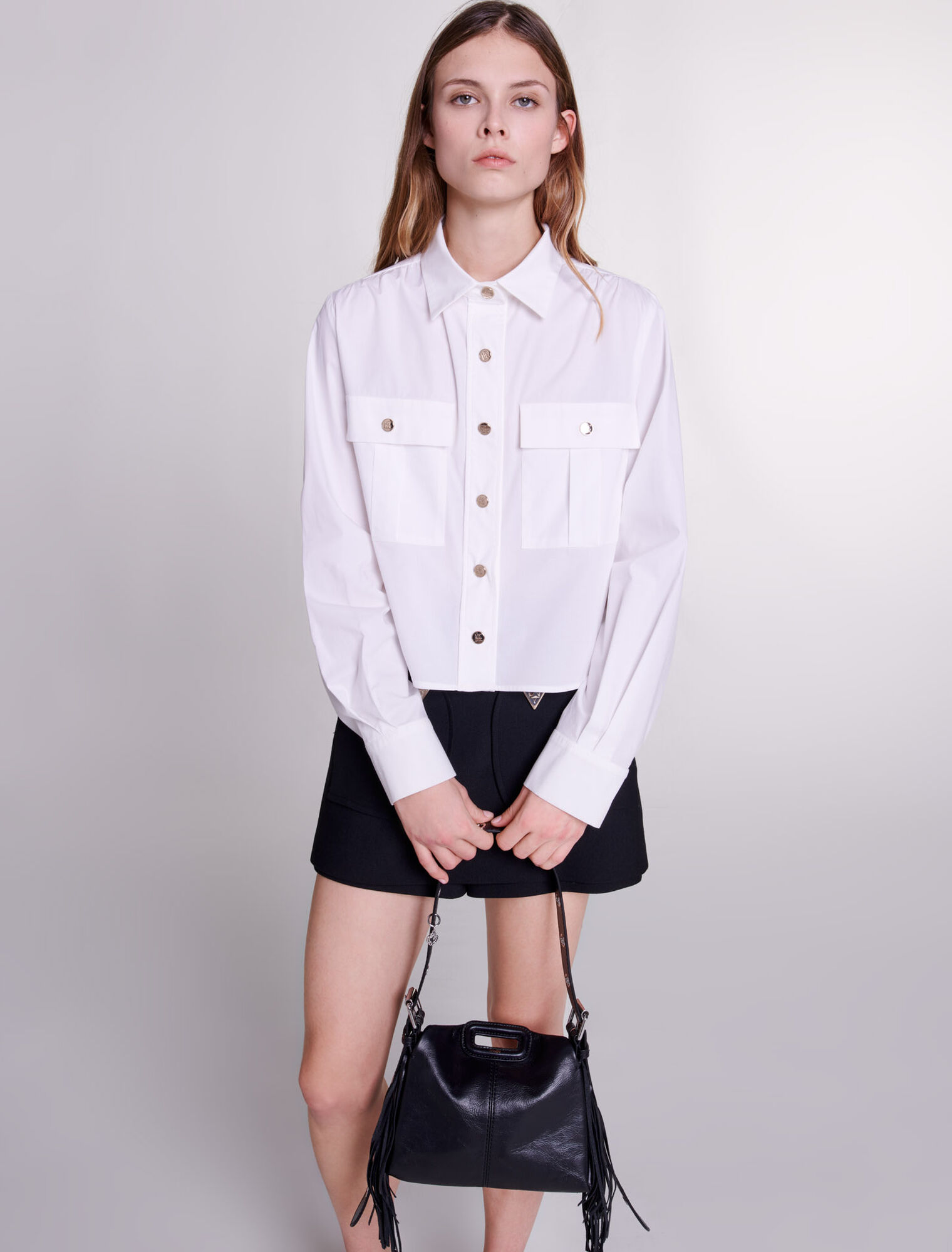 Chemise courte en coton