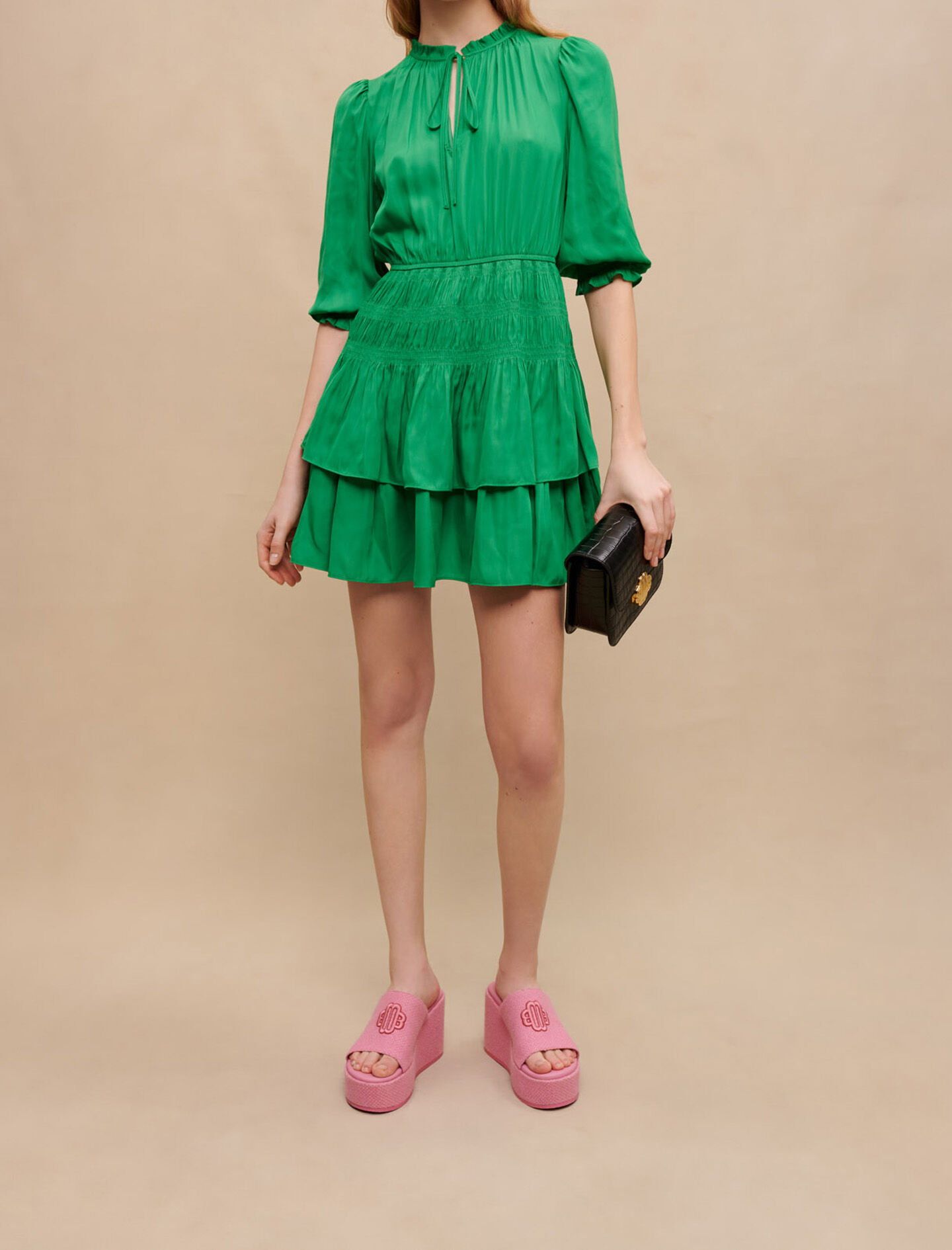 Robe maje vert emeraude top