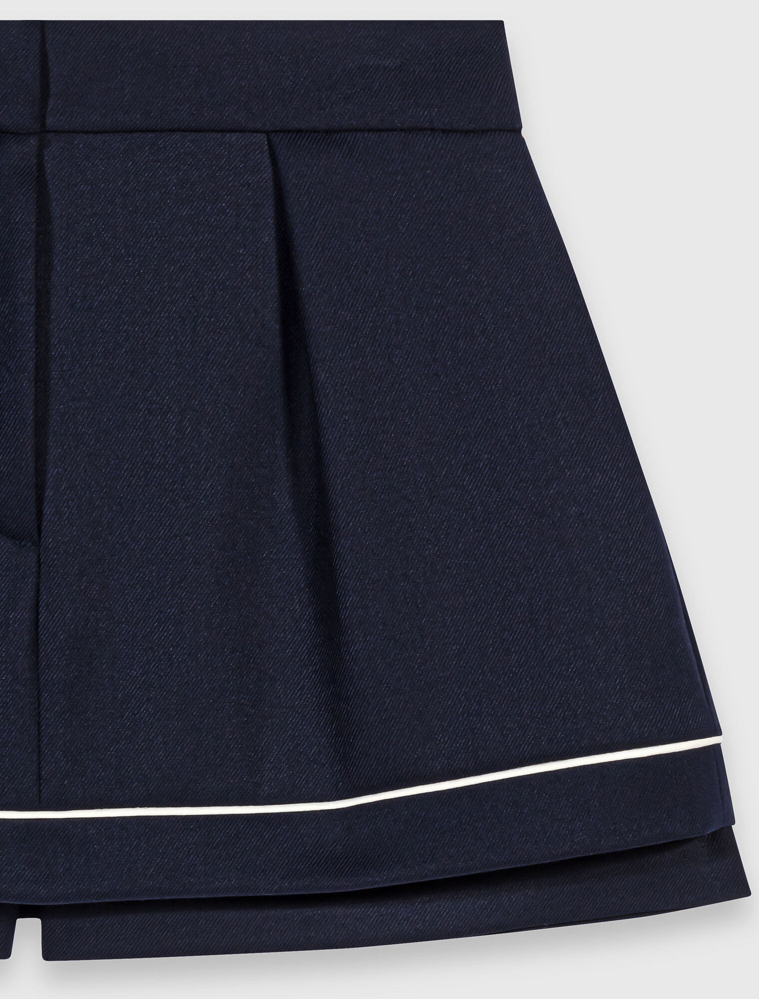 Layered-effect suit shorts