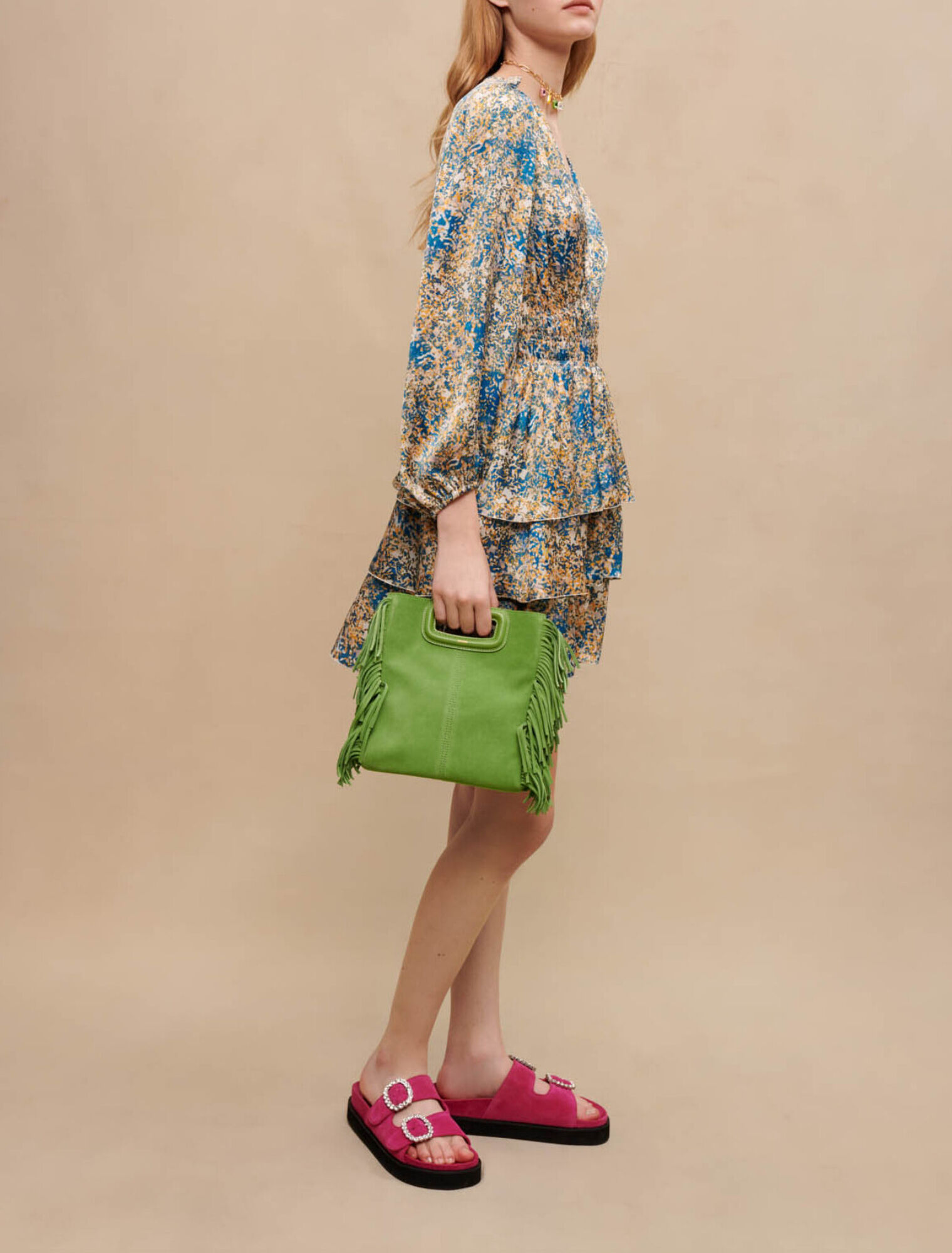 Abstract print short dress