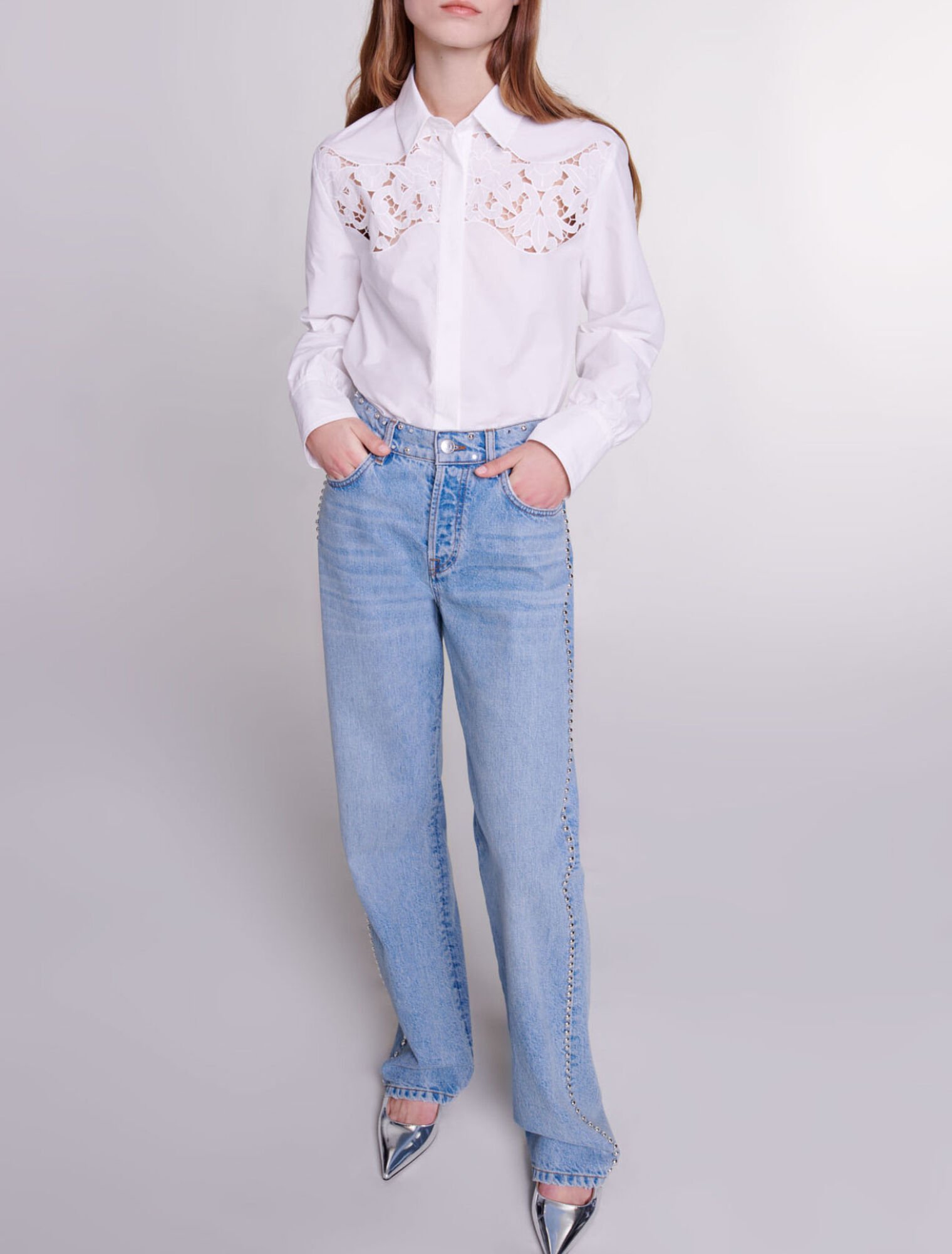 Jean large à studs
