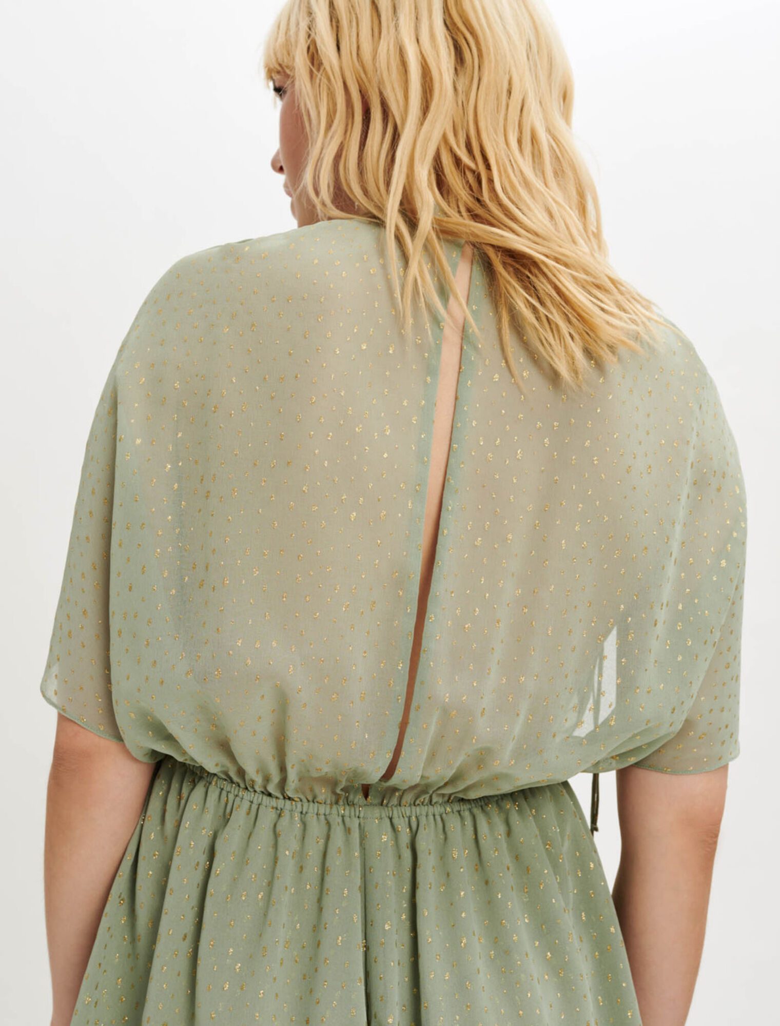 Combinaison short en mousseline fluide