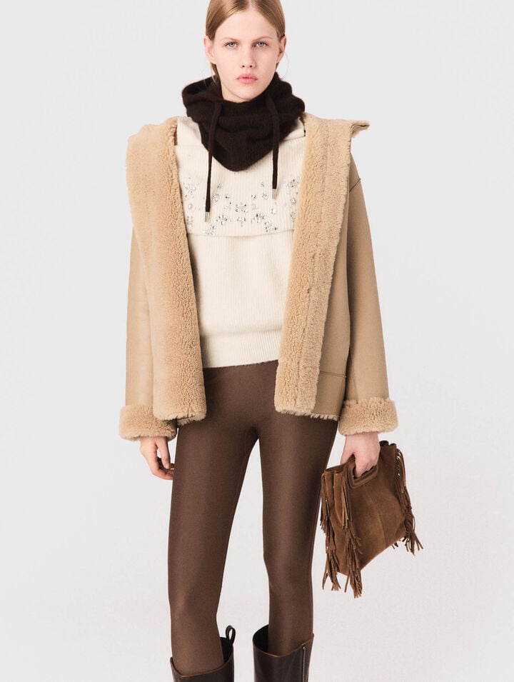 Manteau réversible avec capuche