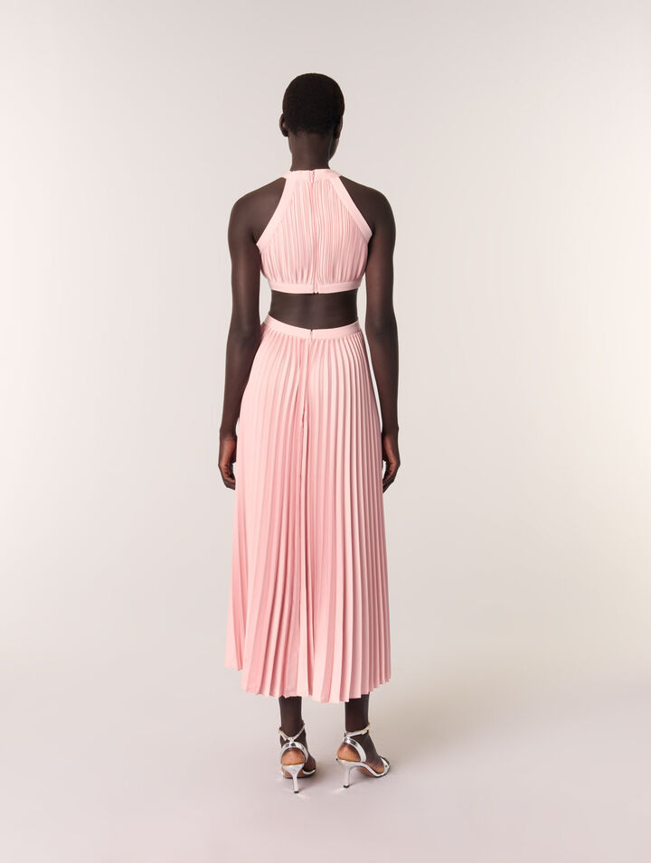 Pleated maxi dress