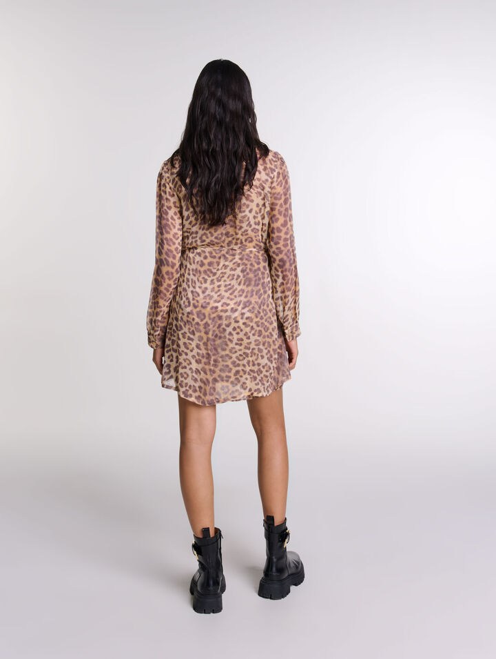 Leopard-print short dress